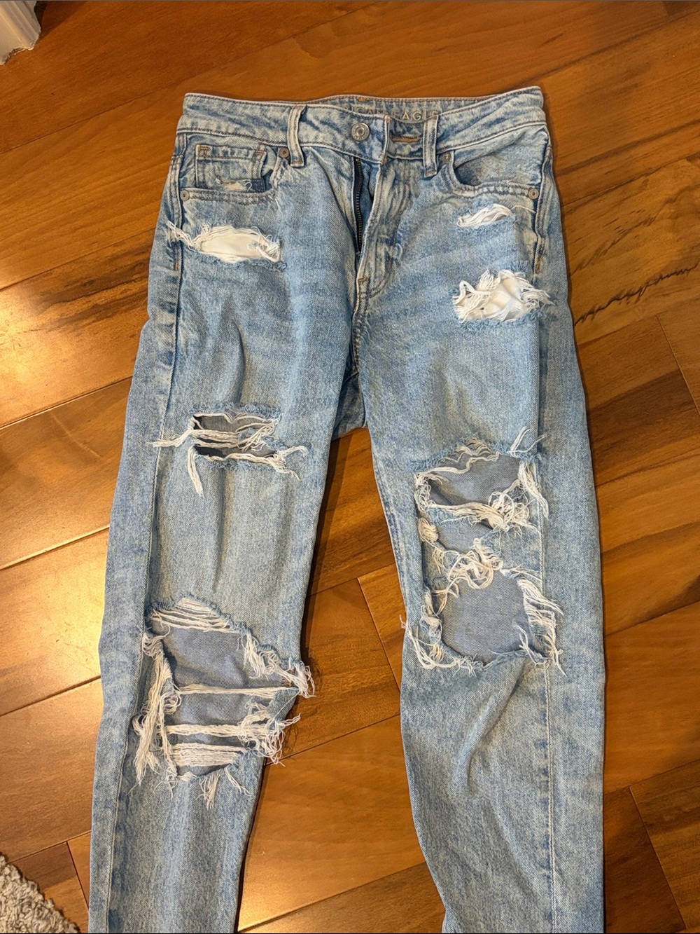 American Eagle Distressed Mom Jeans